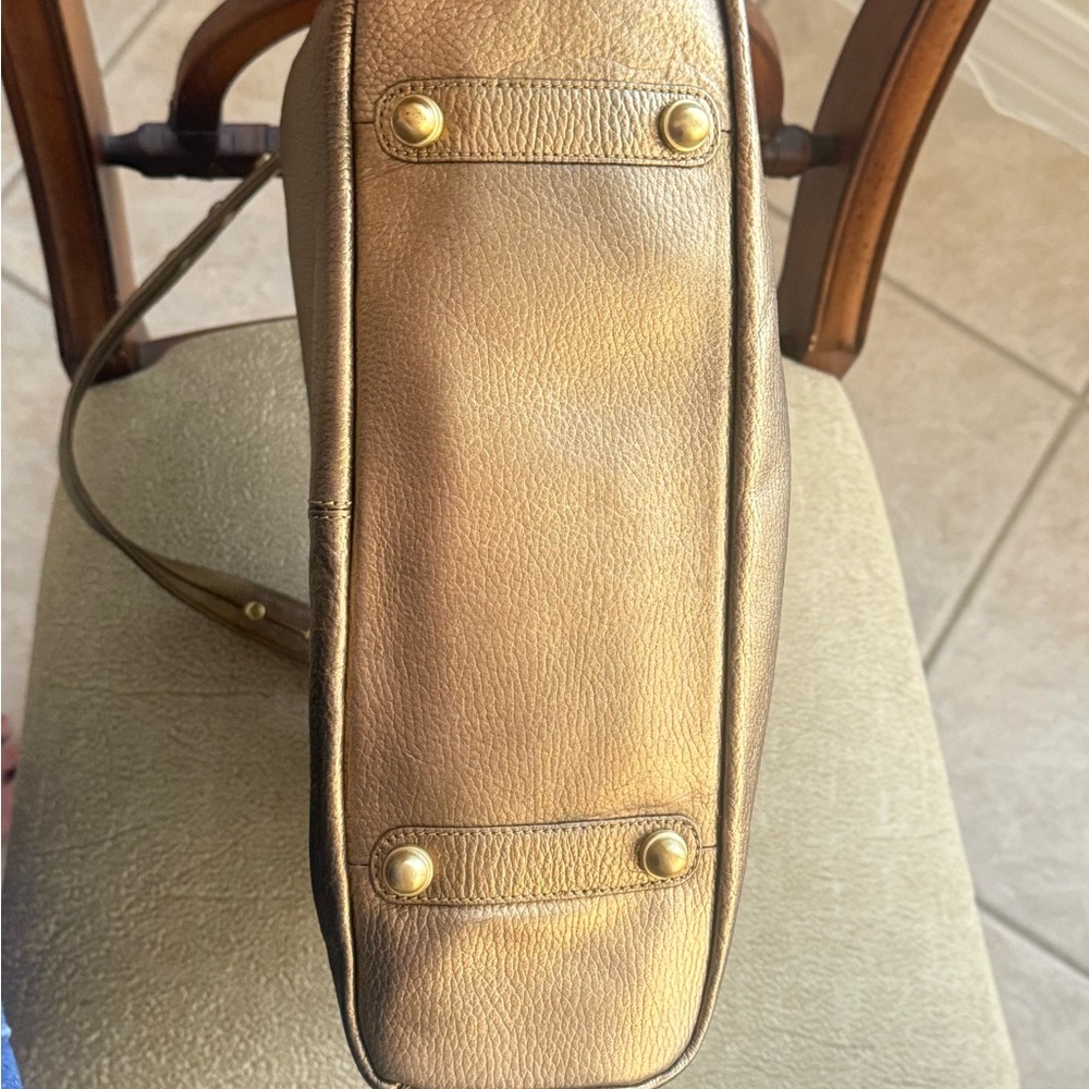 NWT Sharif Bronze leather Studded Hobo Bag with dust bag - Picture 7 of 16